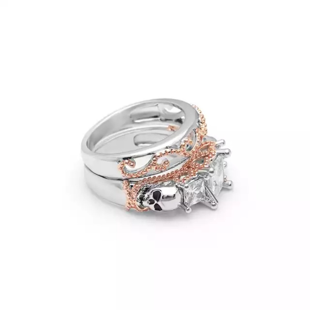 New Sterling Silver Skull Stackable Ring Halloween